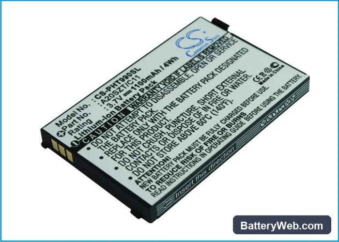 Philips Xenium 9a9T Replacement Battery, 3.7V, 1100mAh, Li-ion 1