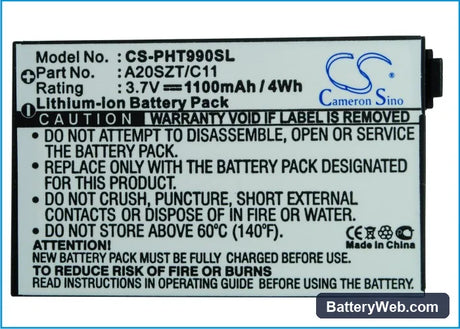 Philips Xenium 9a9T Replacement Battery, 3.7V, 1100mAh, Li-ion 5