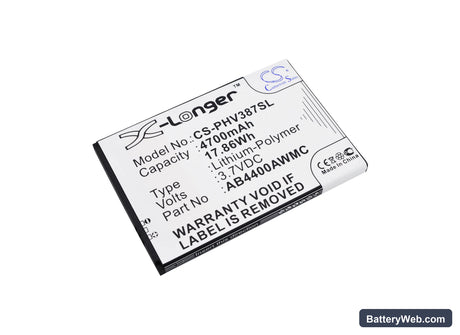Philips Xenium V387 Replacement Battery, 3.7V, 4700mAh, Li-Polymer 1