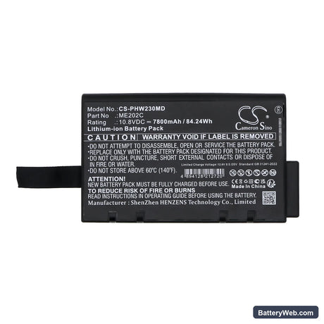 Philips PageWriter TC20 Replacement Battery, 10.8V, 7800mAh, Li-ion 5