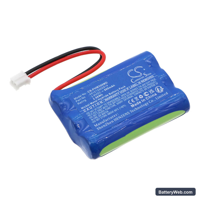 Philips Remote Control W13 Replacement Battery, 3.6V, 800mAh, Ni-MH 1