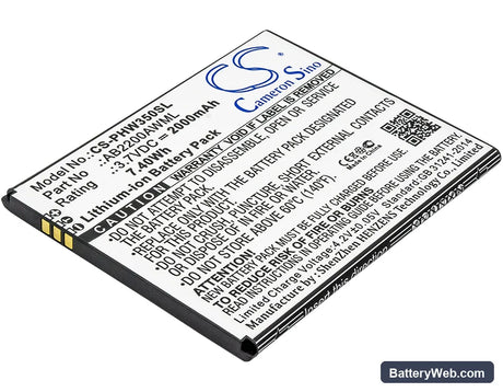 Philips Xenium W3500 Replacement Battery, 3.7V, 2000mAh, Li-ion 1