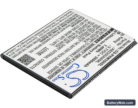 Philips Xenium W3500 Replacement Battery, 3.7V, 2000mAh, Li-ion 2