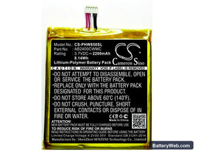 Philips Xenium W8500 Replacement Battery, 3.7V, 2200mAh, Li-Polymer 1