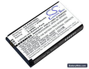 Philips Xenium X1560 Replacement Battery, 3.7V, 2700mAh, Li-ion 1