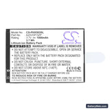 Philips Xenium X503 Replacement Battery, 3.7V, 1000mAh, Li-ion 3