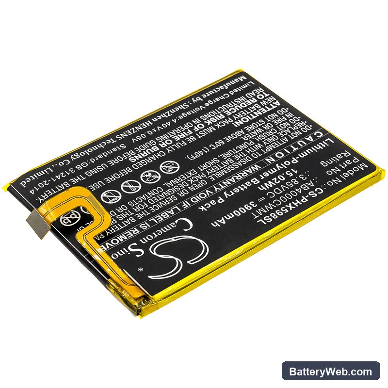 Philips Xenium S598 Replacement Battery, 3.85V, 3900mAh, Li-Polymer 2