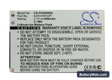 Philips Xenium X606 Replacement Battery, 3.7V, 850mAh, Li-ion 5