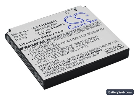 Philips Xenium X810 Replacement Battery, 3.7V, 900mAh, Li-ion 2