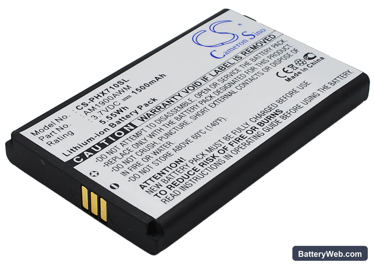 Philips Xenium X710 Replacement Battery, 3.7V, 1500mAh, Li-ion 1