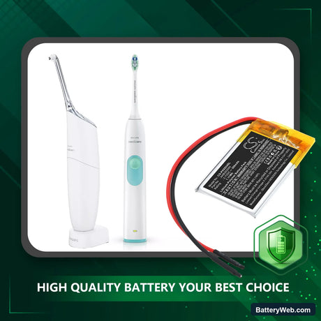 Philips Airfloss Pro Replacement Battery, 3.7V, 300mAh, Li-Polymer 5
