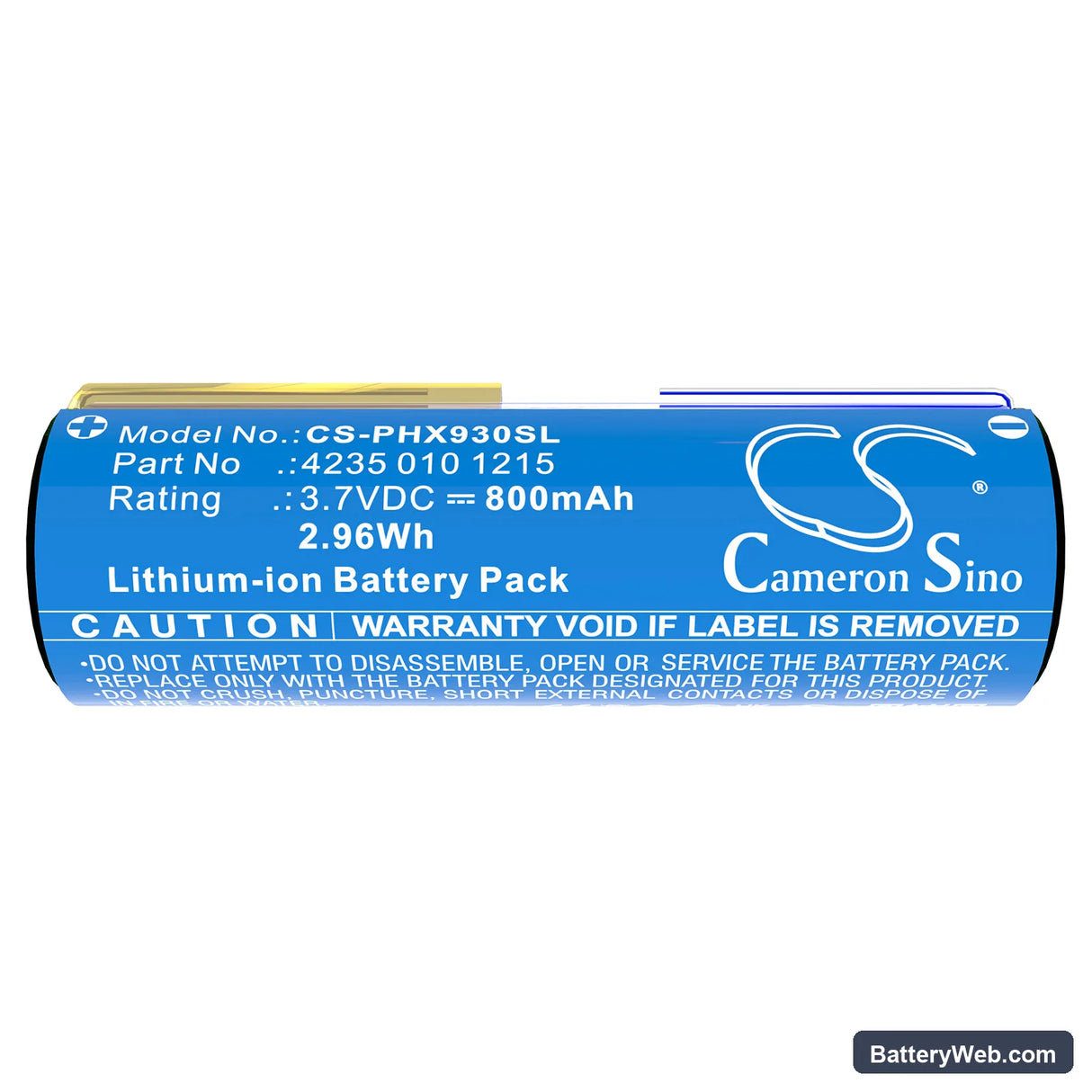 Oral-B 9000 Replacement Battery, 3.7V, 800mAh, Li-ion 3
