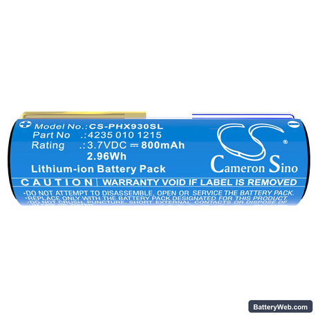 Oral-B 9000 Replacement Battery, 3.7V, 800mAh, Li-ion 3