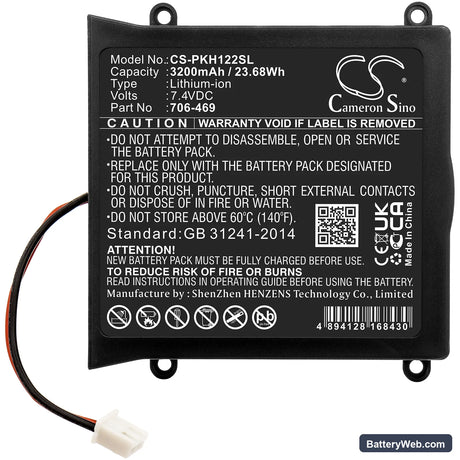 Peaktech P1195 Replacement Battery, 7.4V, 3200mAh, Li-ion 3