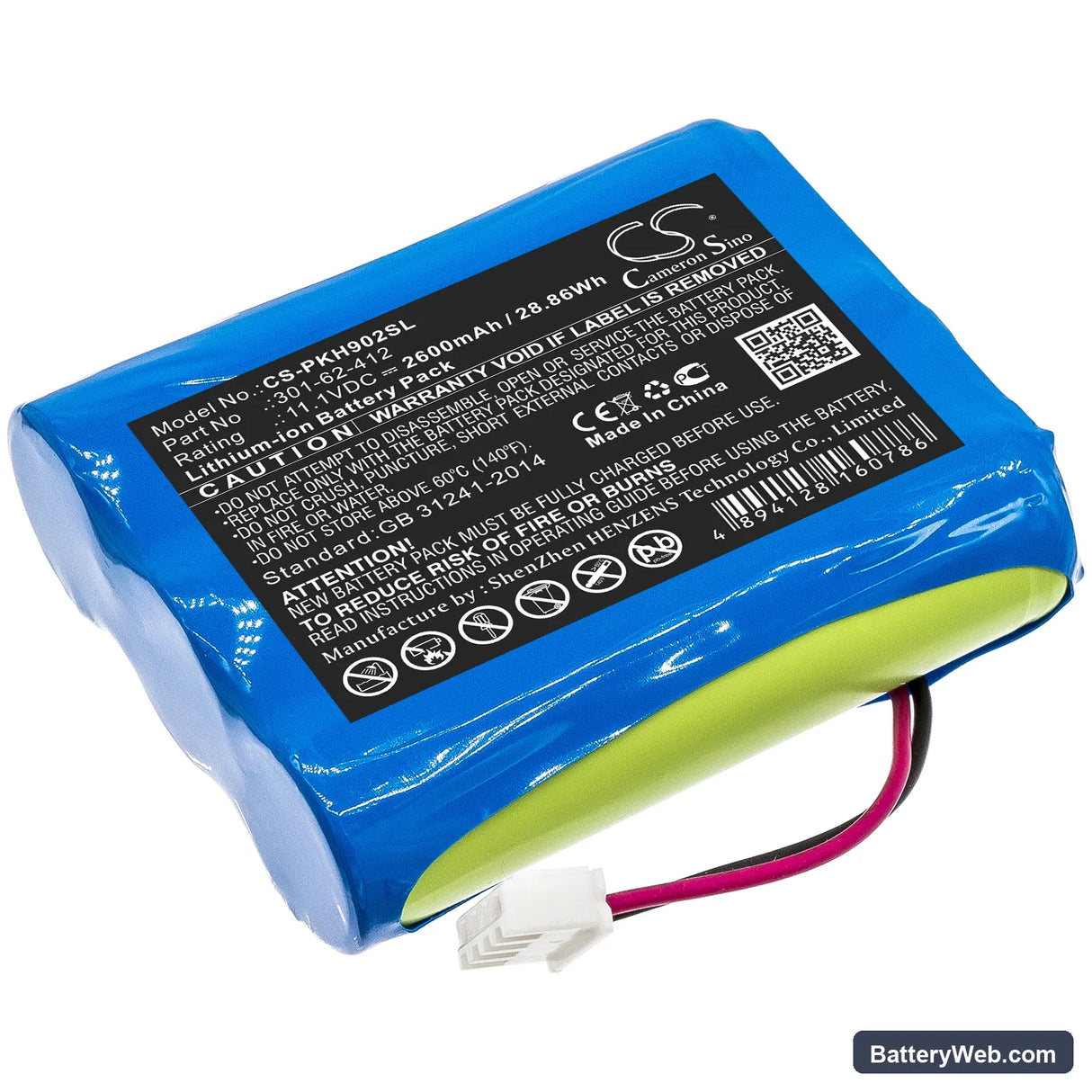 Peaktech P 9020 Replacement Battery, 11.1V, 2600mAh, Li-ion 1