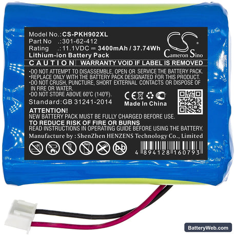 Peaktech P 9020 Replacement Battery, 11.1V, 3400mAh, Li-ion 3