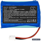 Peaktech P 9022 Replacement Battery, 7.4V, 1600mAh, Li-ion 3