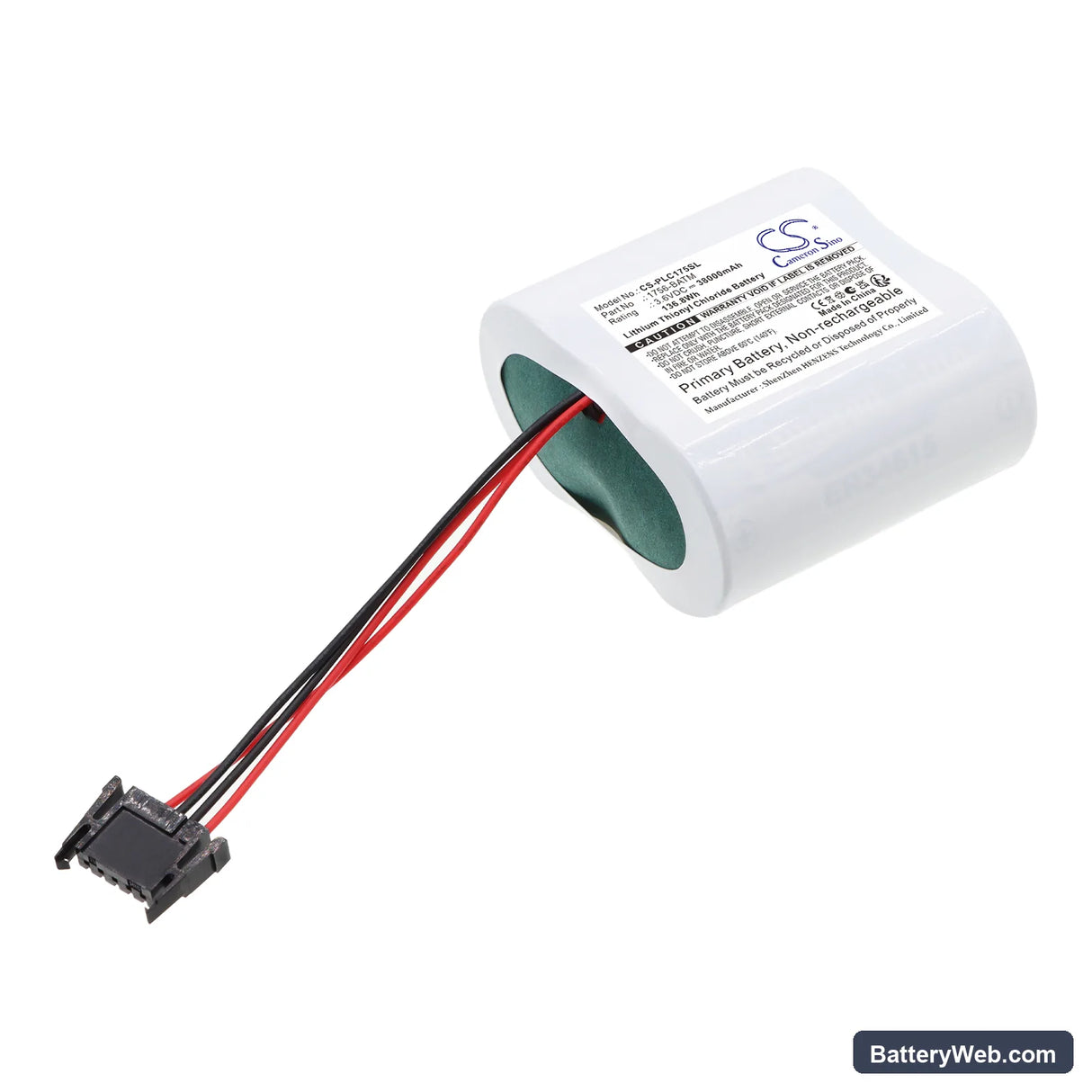 Allen Bradley 1756-L6x Replacement Battery, 3.6V, 38000mAh, Li-SOCl2 1