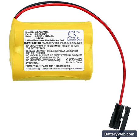 GE Fanuc A98L-0031-0011/L Replacement Battery, 6V, 2200mAh, Li-MnO2 3
