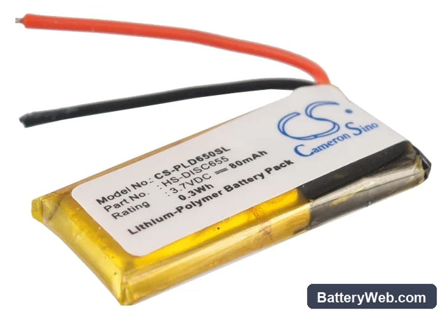 Plantronics Discovery 665 Replacement Battery, 3.7V, 80mAh, Li-Polymer 1