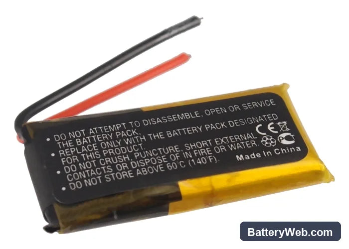 Plantronics Discovery 665 Replacement Battery, 3.7V, 80mAh, Li-Polymer 3