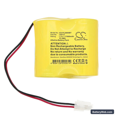 PRIMAPROTECT DSP80-F4 Replacement Battery, 3V, 17000mAh, Alkaline 3