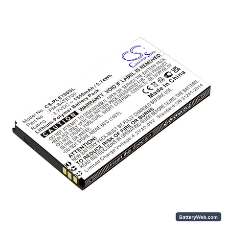 Plum E700 Replacement Battery, 3.7V, 1550mAh, Li-Polymer 1