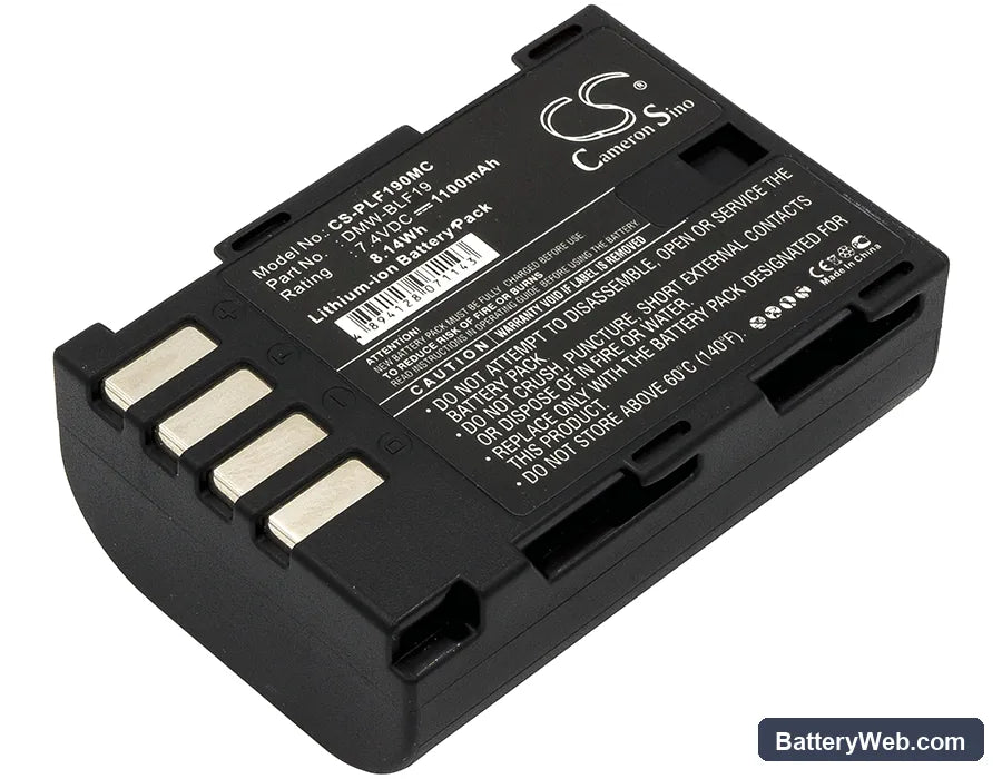 Panasonic Lumix DMC-GH3 Replacement Battery, 7.4V, 1100mAh, Li-ion 1