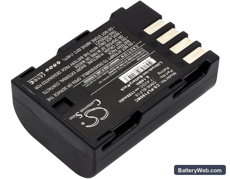 Panasonic Lumix DMC-GH3 Replacement Battery, 7.4V, 1100mAh, Li-ion 2