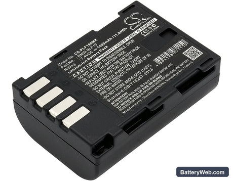 Panasonic Lumix DMC-GH3 Replacement Battery, 7.4V, 1600mAh, Li-ion 1