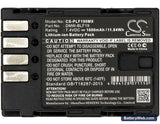Panasonic Lumix DMC-GH3 Replacement Battery, 7.4V, 1600mAh, Li-ion 3