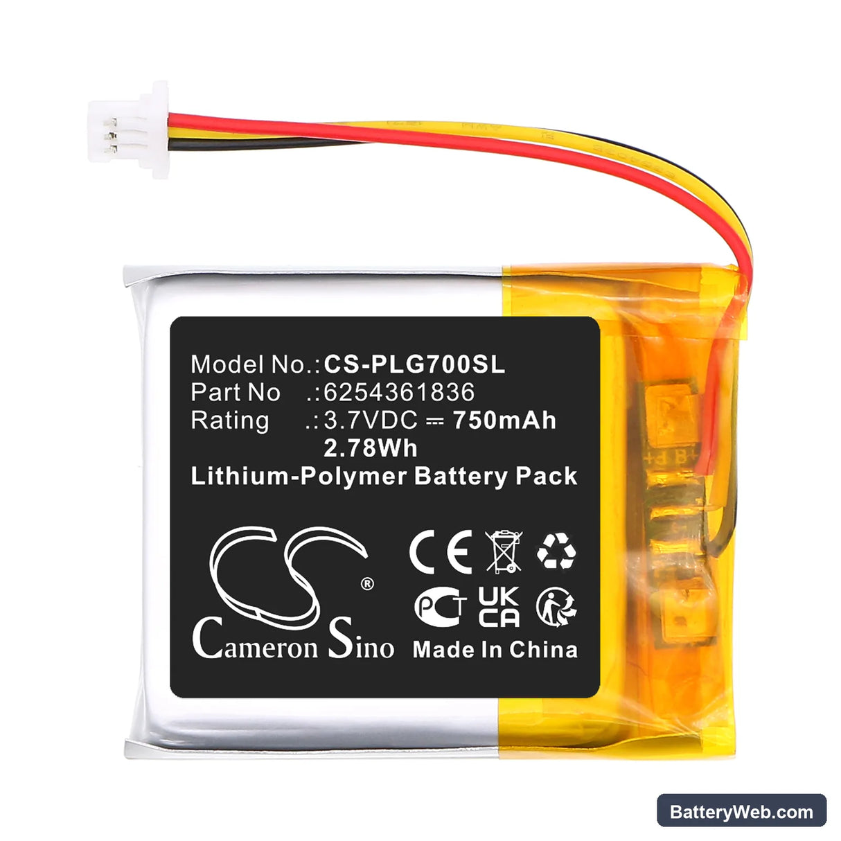 Philips Fidelio L3 Flagship Wireless Headphones Replacement Battery, 3.7V, 750mAh, Li-Polymer 3