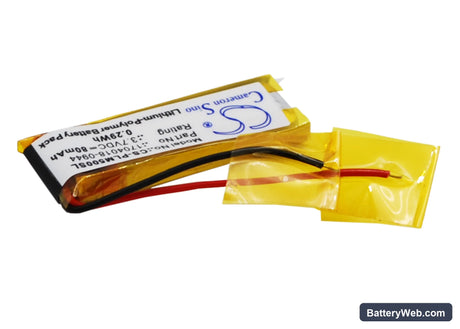 Plantronics M50 Replacement Battery, 3.7V, 80mAh, Li-Polymer 3