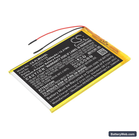 Polaroid MIDB944PXE Replacement Battery, 3.7V, 3300mAh, Li-Polymer 1