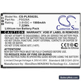 Polaroid Cosmo L Replacement Battery, 3.8V, 1900mAh, Li-ion 3