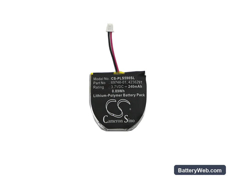 Plantronics Pulsar 590 Replacement Battery, 3.7V, 240mAh, Li-Polymer 3