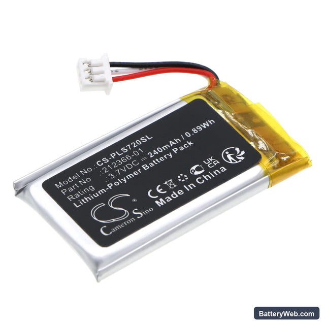 Poly Savi 7200 Replacement Battery, 3.7V, 240mAh, Li-Polymer 1