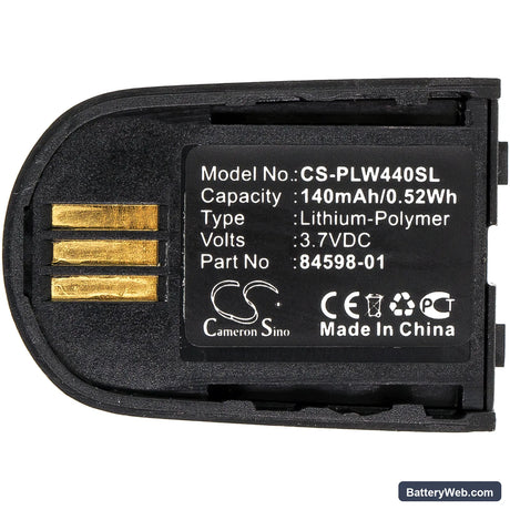 Plantronics Savi Replacement Battery, 3.7V, 140mAh, Li-Polymer 5
