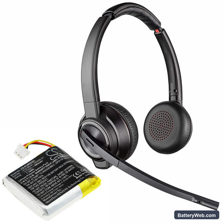 Plantronics Savi W8220 Replacement Battery, 3.7V, 480mAh, Li-Polymer 6