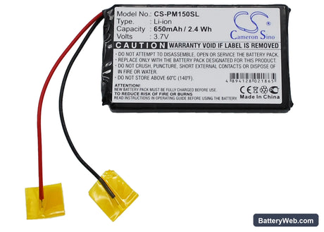 Palm M150 Replacement Battery, 3.7V, 650mAh, Li-ion 5