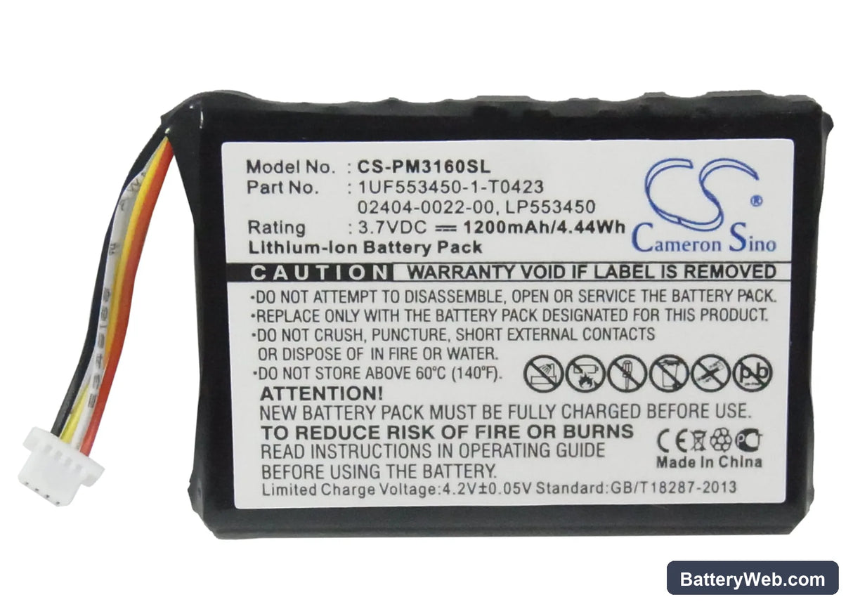 Cisco 3rd Replacement Battery, 3.7V, 1200mAh, Li-ion 5