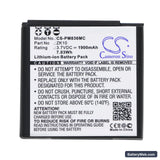 Polaroid iM1836 Replacement Battery, 3.7V, 1900mAh, Li-ion 3