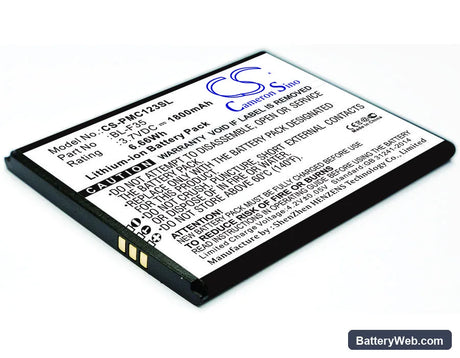 PHICOMM C1230L Replacement Battery, 3.7V, 1800mAh, Li-ion 1