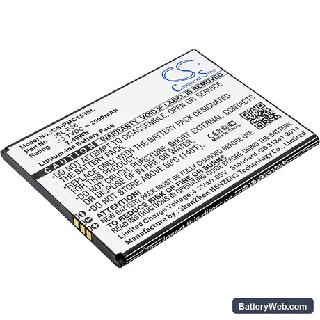 PHICOMM C1530L Replacement Battery, 3.7V, 2000mAh, Li-ion 1