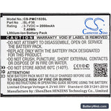 PHICOMM C1530L Replacement Battery, 3.7V, 2000mAh, Li-ion 3