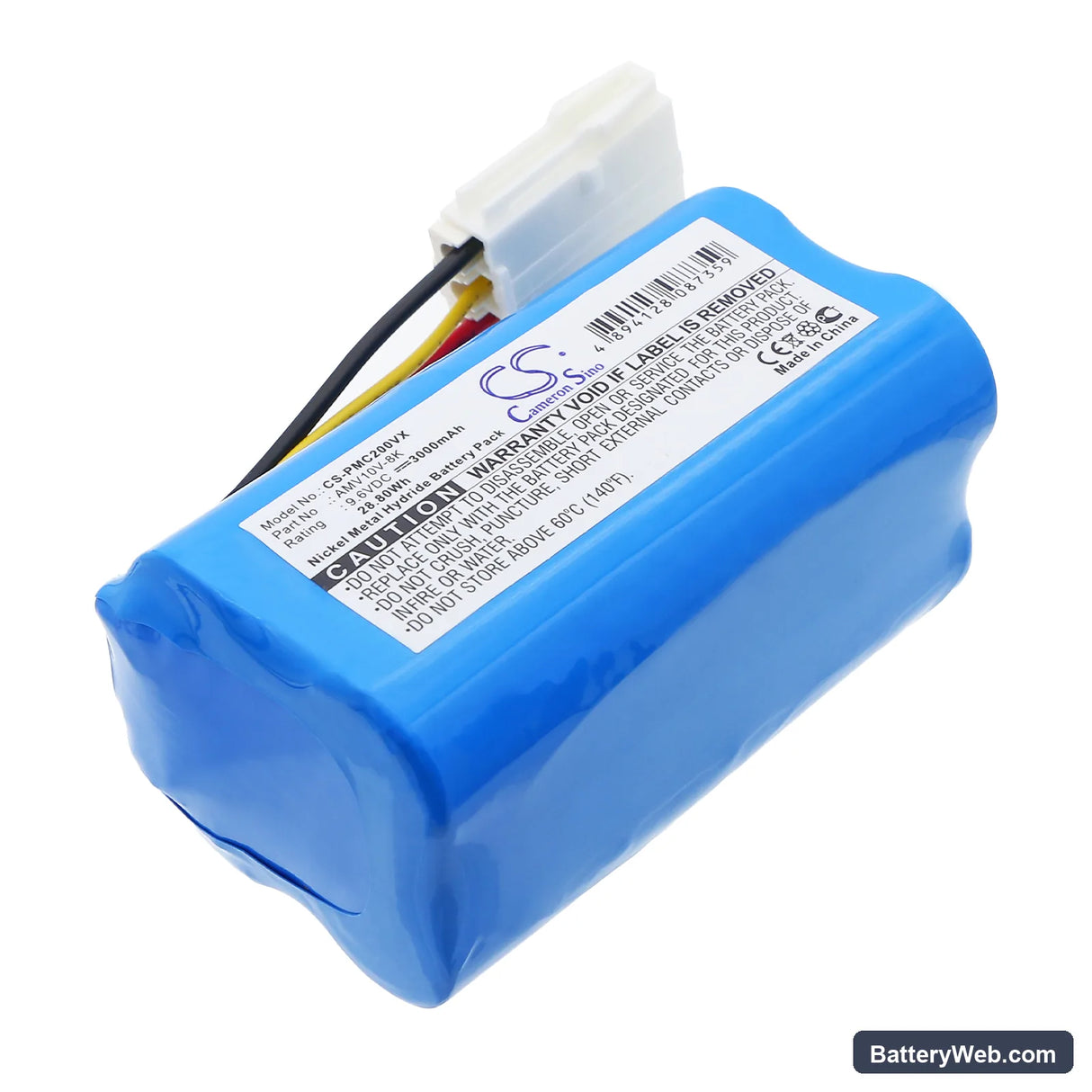 Panasonic MC-B10P Replacement Battery, 9.6V, 3000mAh, Ni-MH 1