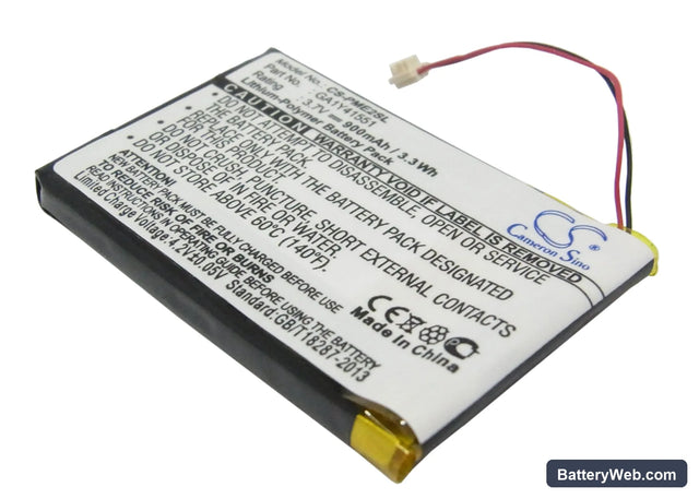 Palm Tungsten E2 Replacement Battery, 3.7V, 900mAh, Li-Polymer 1