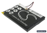 Palm Tungsten E2 Replacement Battery, 3.7V, 900mAh, Li-Polymer 4