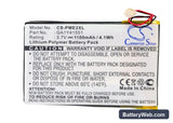 Palm Tungsten E2 Replacement Battery, 3.7V, 1100mAh, Li-Polymer 6