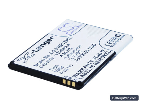 Prestigio MultiPhone 3350 Duo Replacement Battery, 3.7V, 1300mAh, Li-ion 1